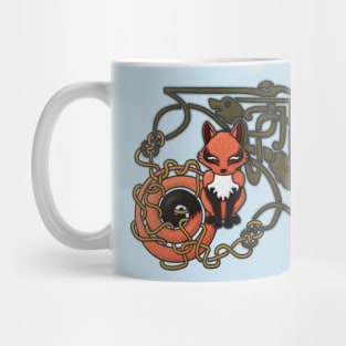 Celtic Fox Patch Style version 2 Mug